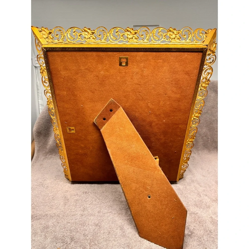 Vtg Olan Mills Frame Ornate Gold Filigree Picture Frame 12x15 Victorian Style
